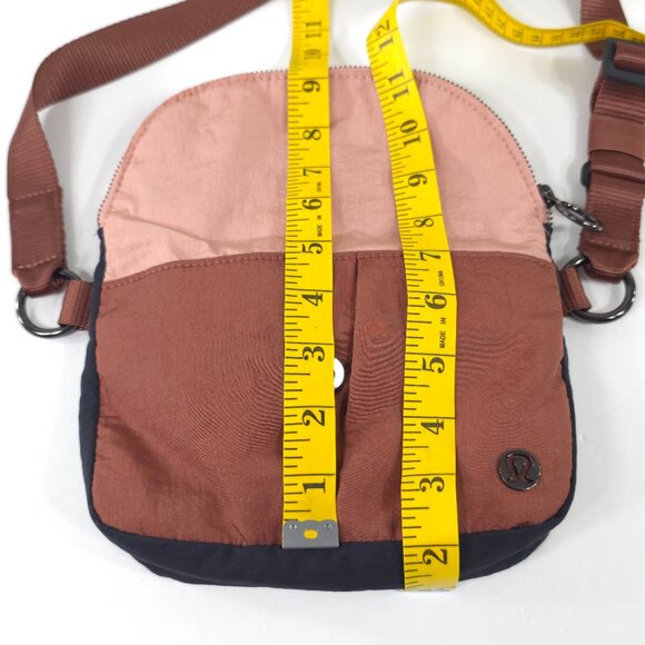 LULULEMON ALL NIGHT FESTIVAL MICRO CROSSBODY BAG BLACK PINK PASTEL COPPER *AS-IS - Picture 15 of 16